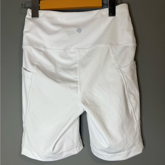 Yogalicious Lux White High-Waist Biker Shorts | Yoga & Athleisure | Size S - Picture 5 of 6